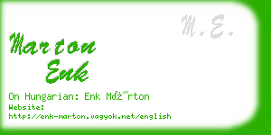 marton enk business card